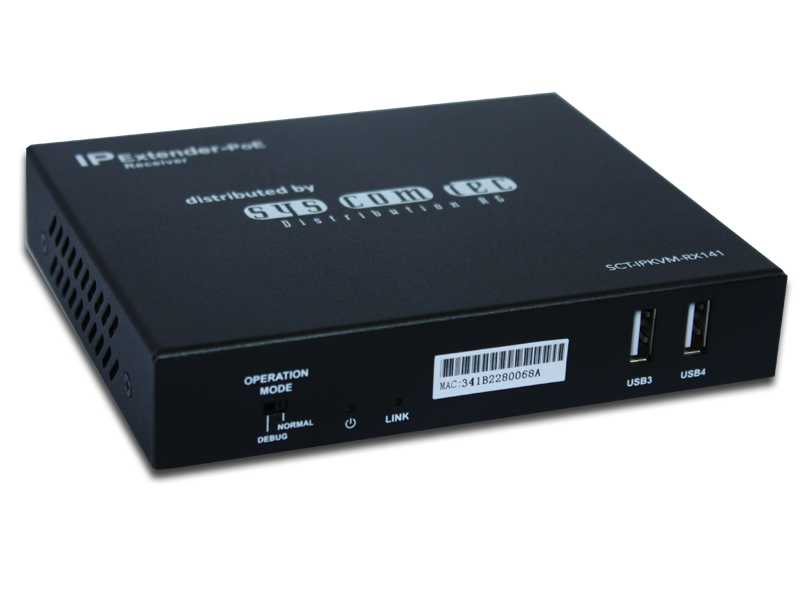 syscomtec LAN Receiver HDMI/ RS232/ IR/ USB/ PoE SCT-IPKVM-RX141